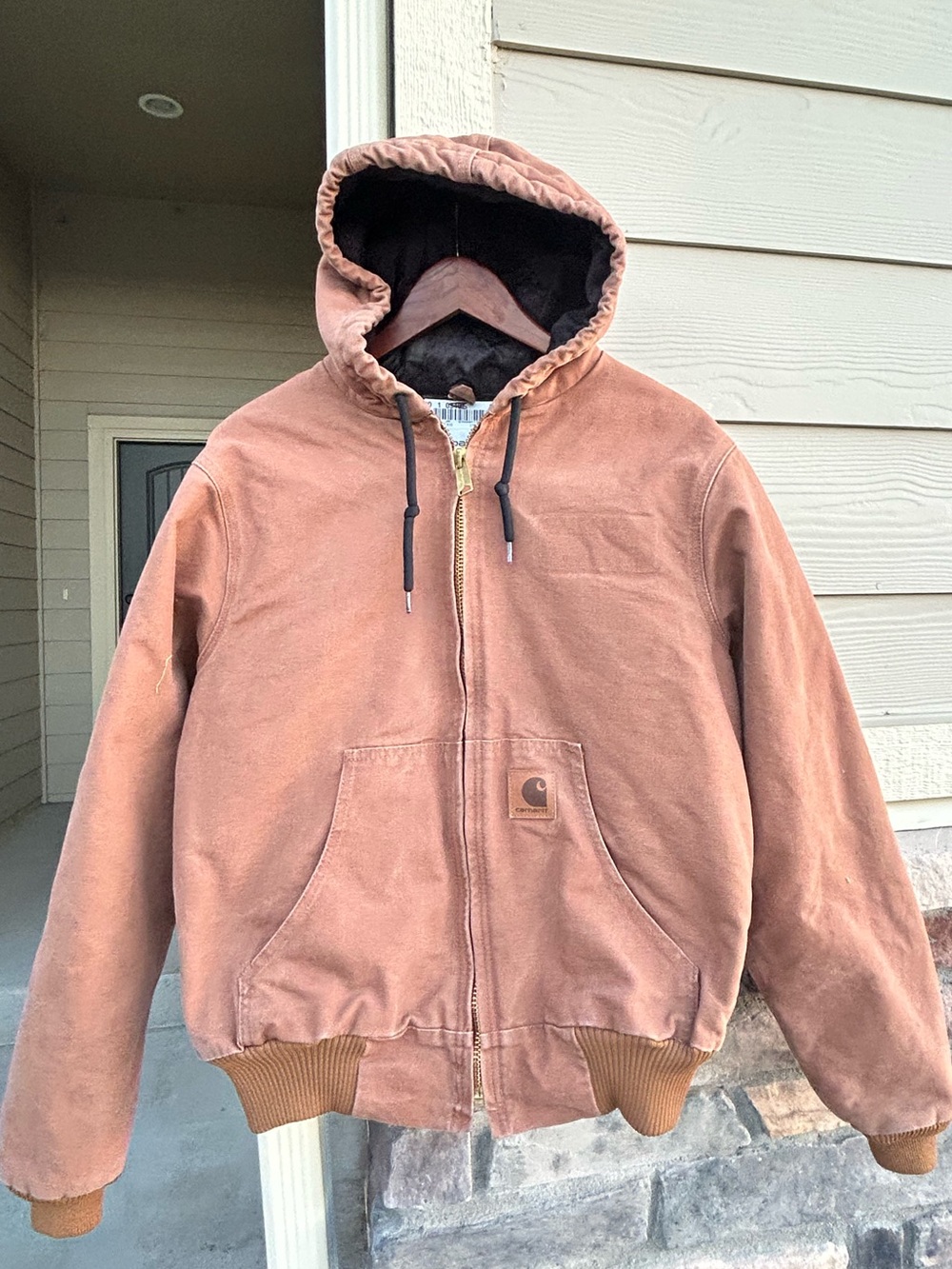 Vintage! Mens CARHARTT 376-51 Canvas Duck Hooded Work Jacket Small
